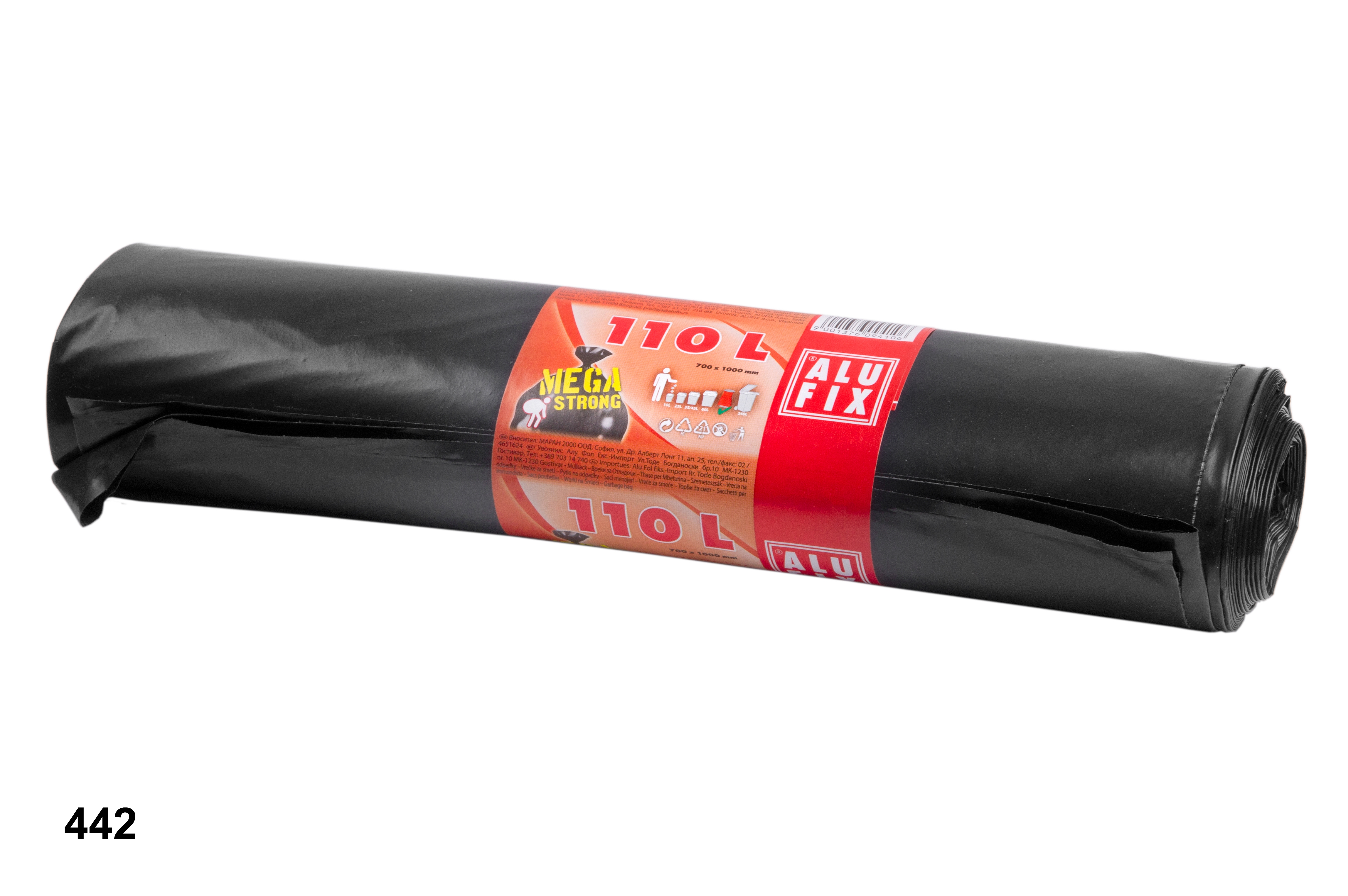 Pytle na odpad 110l/10ks černé Mega