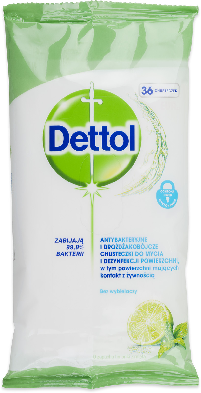 Dettol antib.ubrousky na povrchy Limetka a máta 36ks