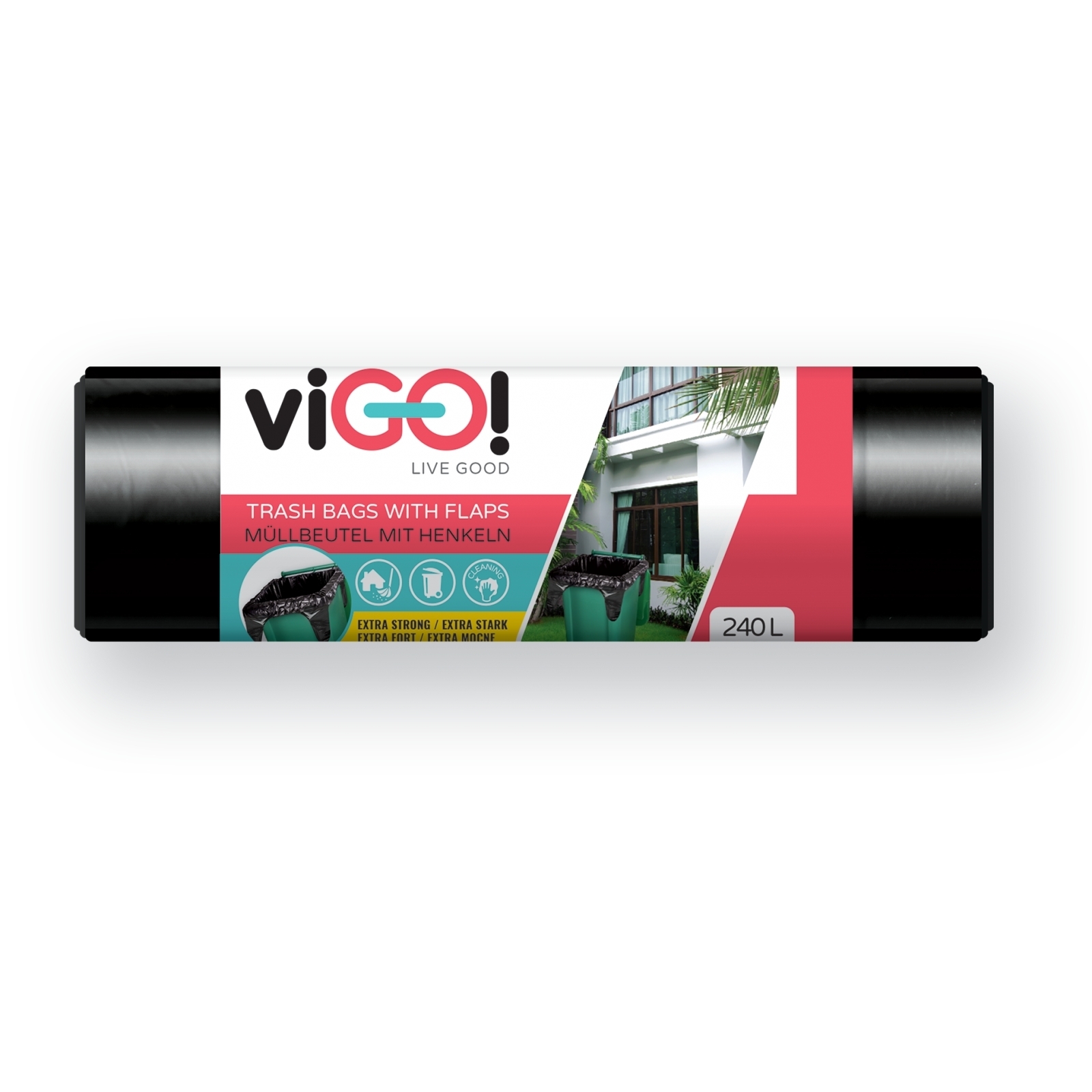 *Vigo pytle s uchy 240l/10ks,Q169,110x130cm černé
