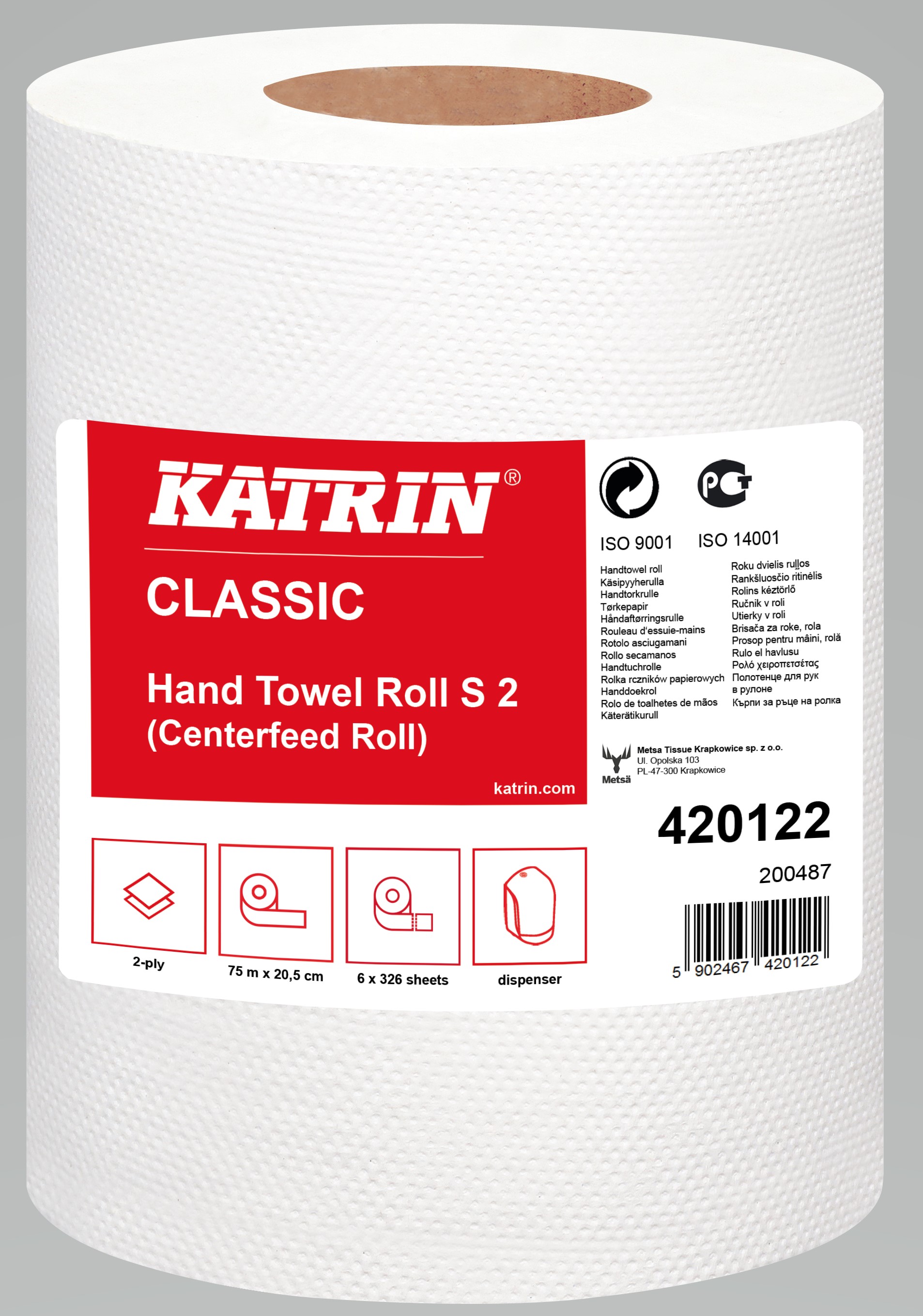 Ručník v roli 420122 2vr.13,5/75m  KatrinClassic