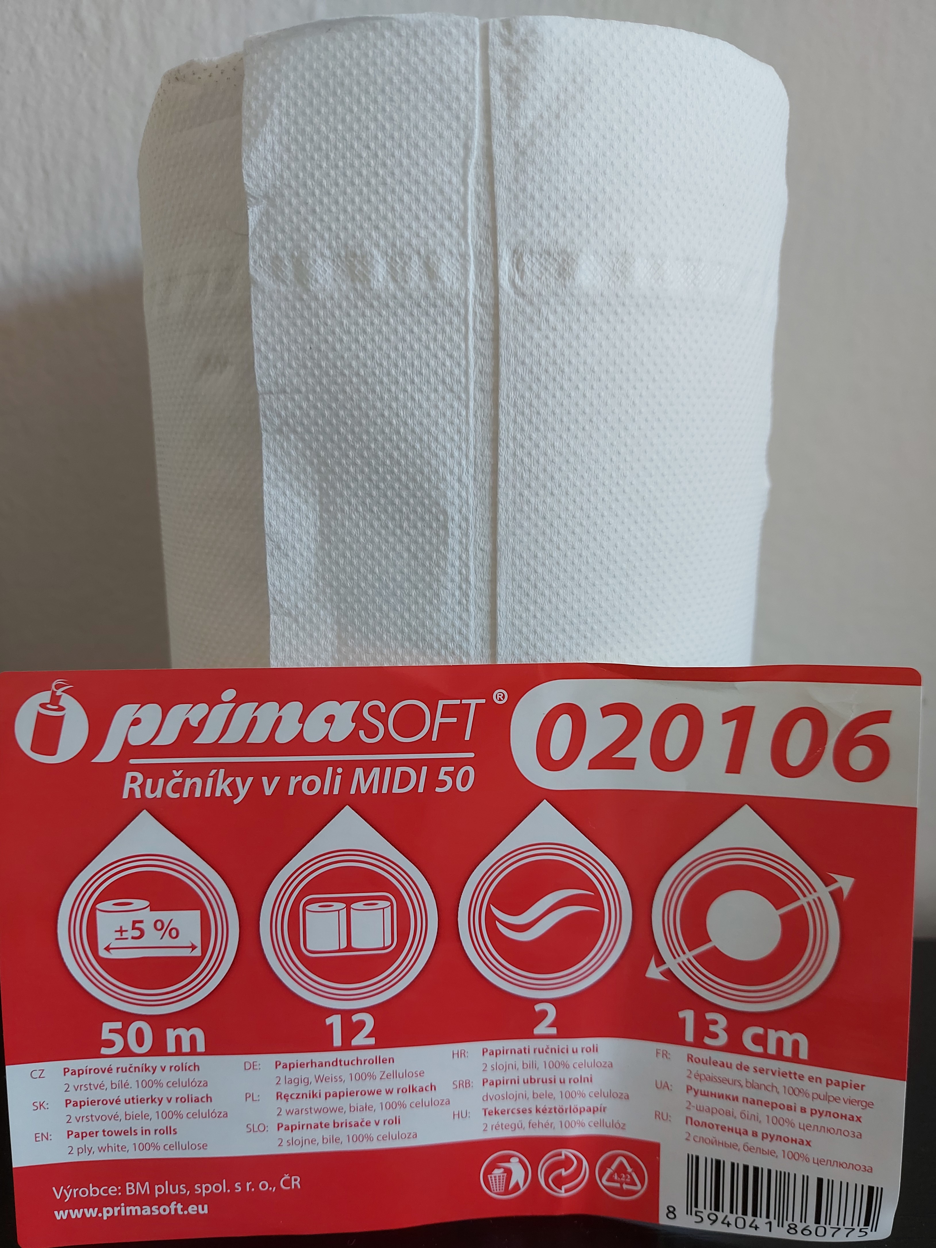 Ručník role Midi 2vrst.celul.50m BM