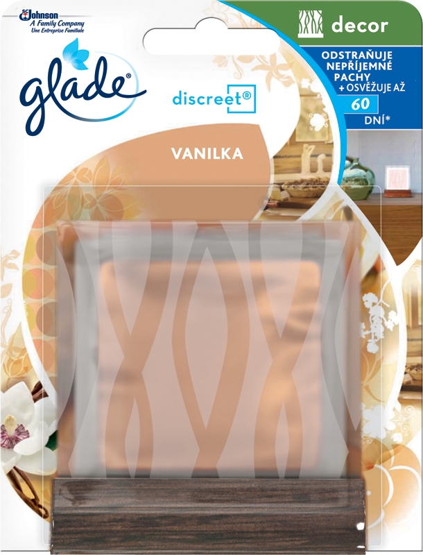*Glade Discreet Decor Dotyk vanilky 8g komplet