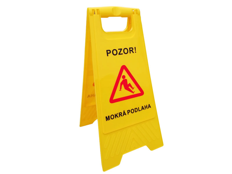 Výstražný stojan "Mokrá podlaha"