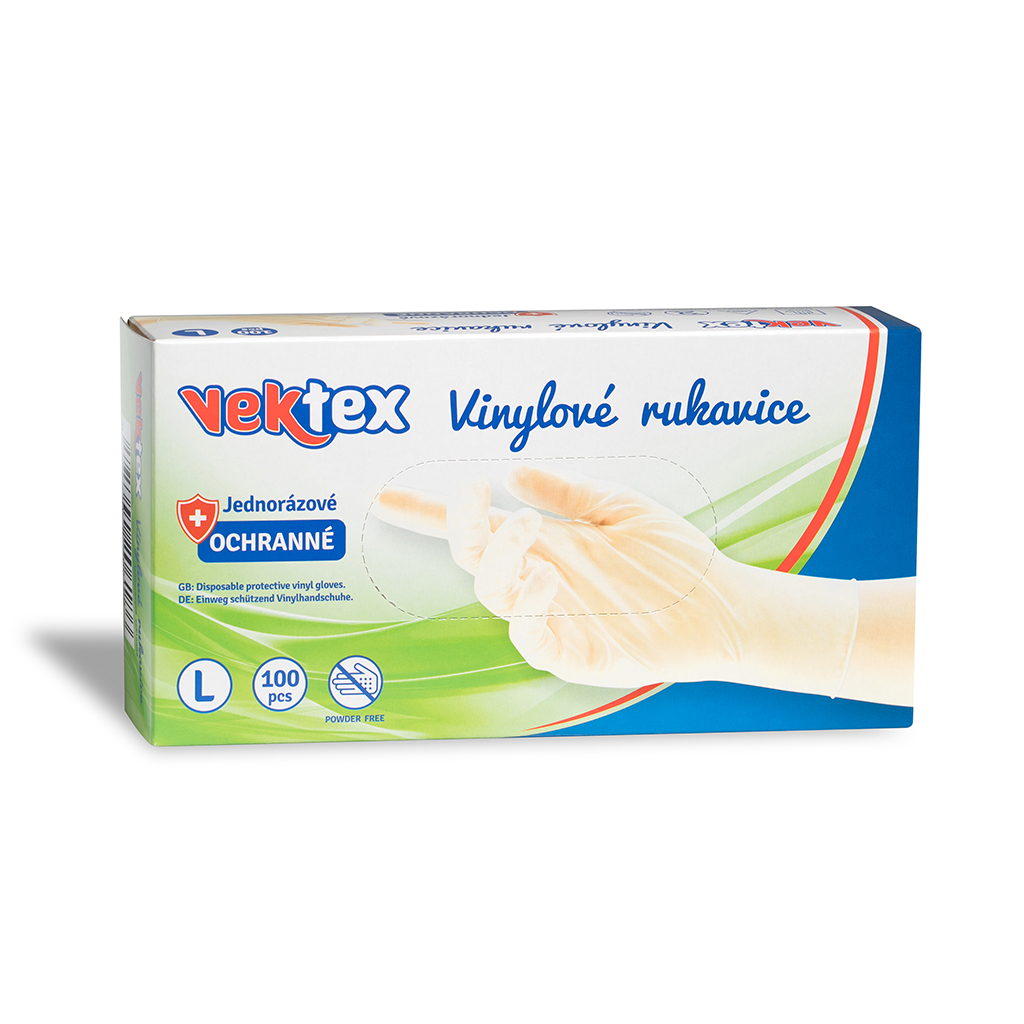 *Rukavice Latex Vek.L 100ks nepudr.bílé jednoráz.