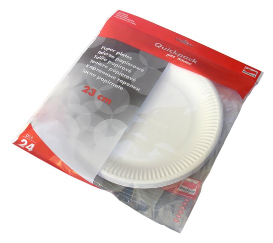 *Talíře papírové Q120 23cm 24ks