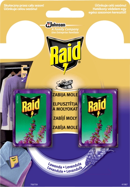 Raid proti molům závěs 2ks Levandule
