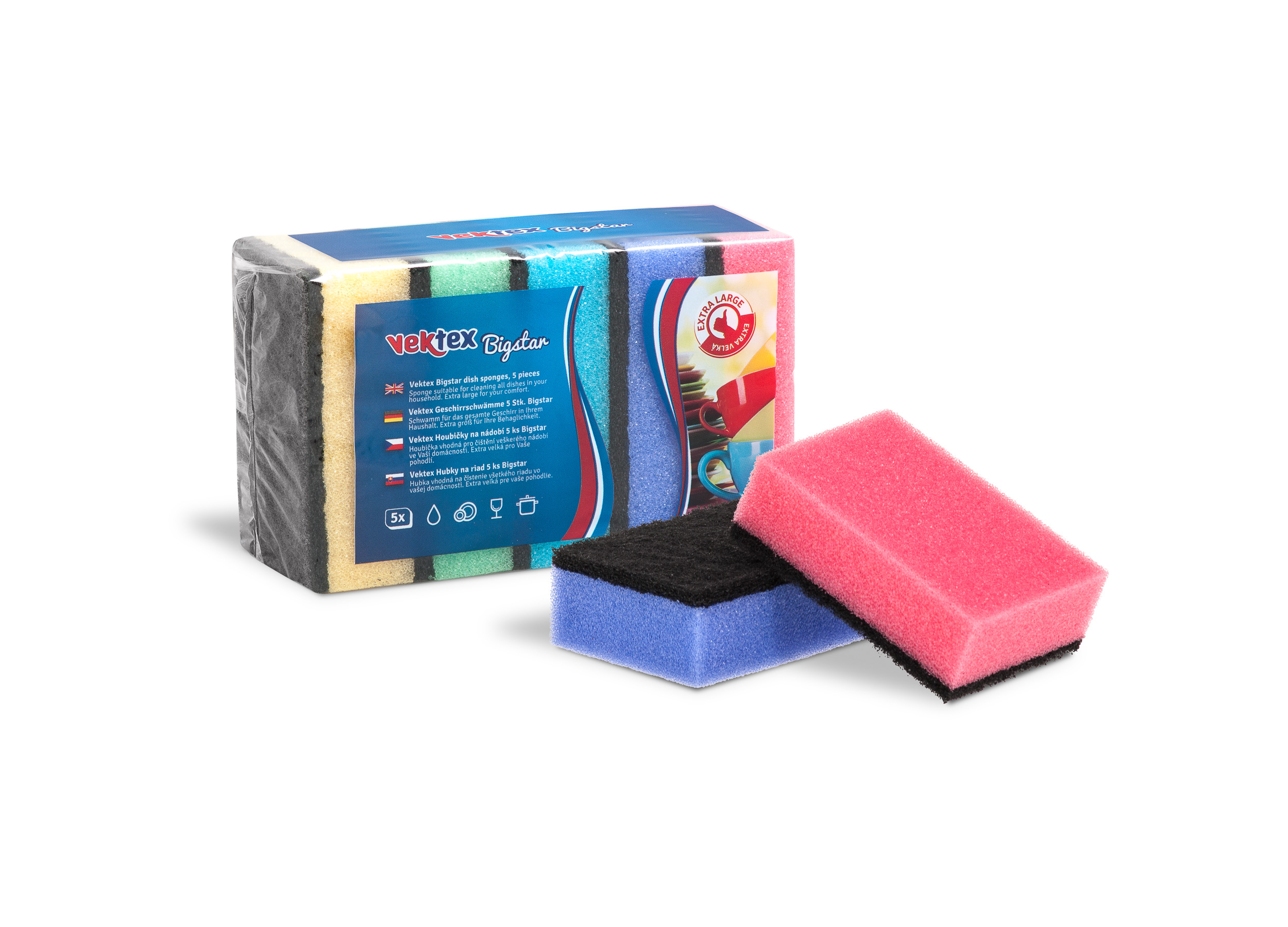 Houbičky na nádobí 5ks Vektex Bigstar    20009
