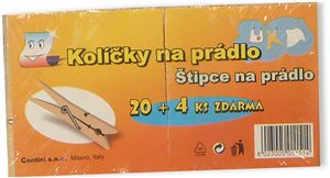 *Kolíčky dřevěné 20+4ks Fave