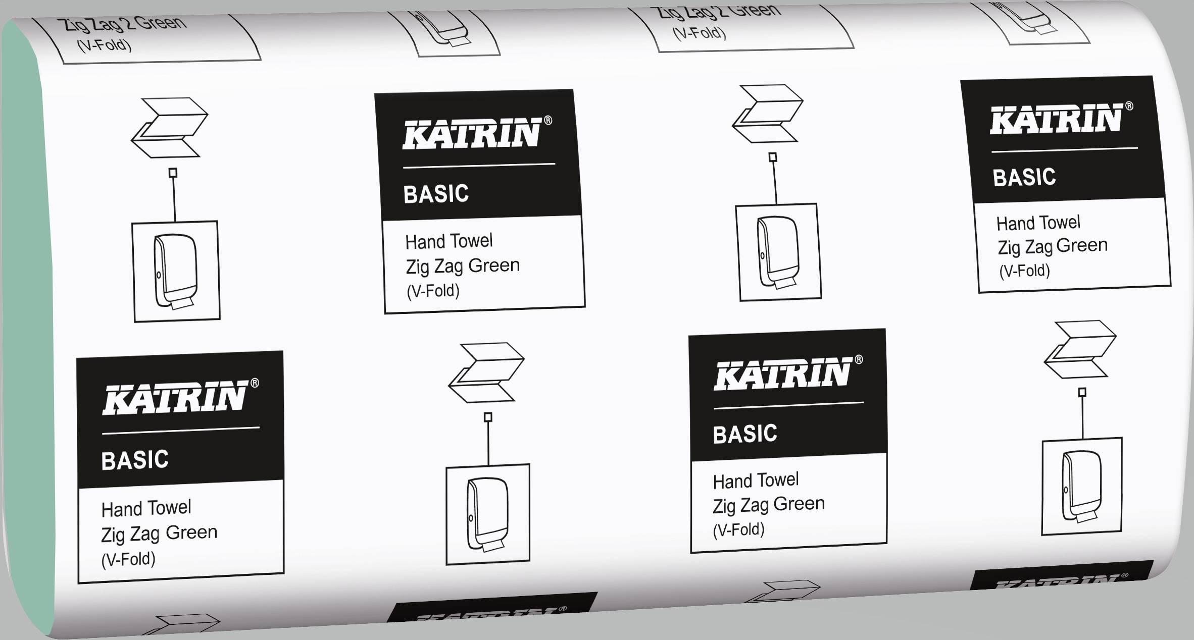 *Ručníky Z-Z 250ks 1vr.100683 Katrin zelené.