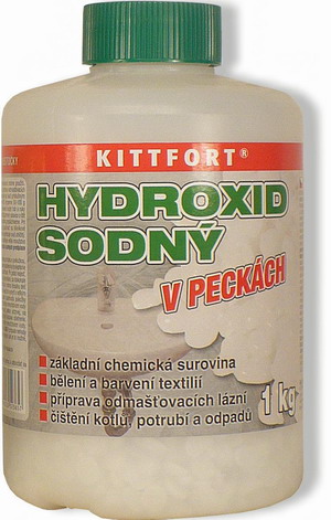 Hydroxid sodný 1kg Pecky