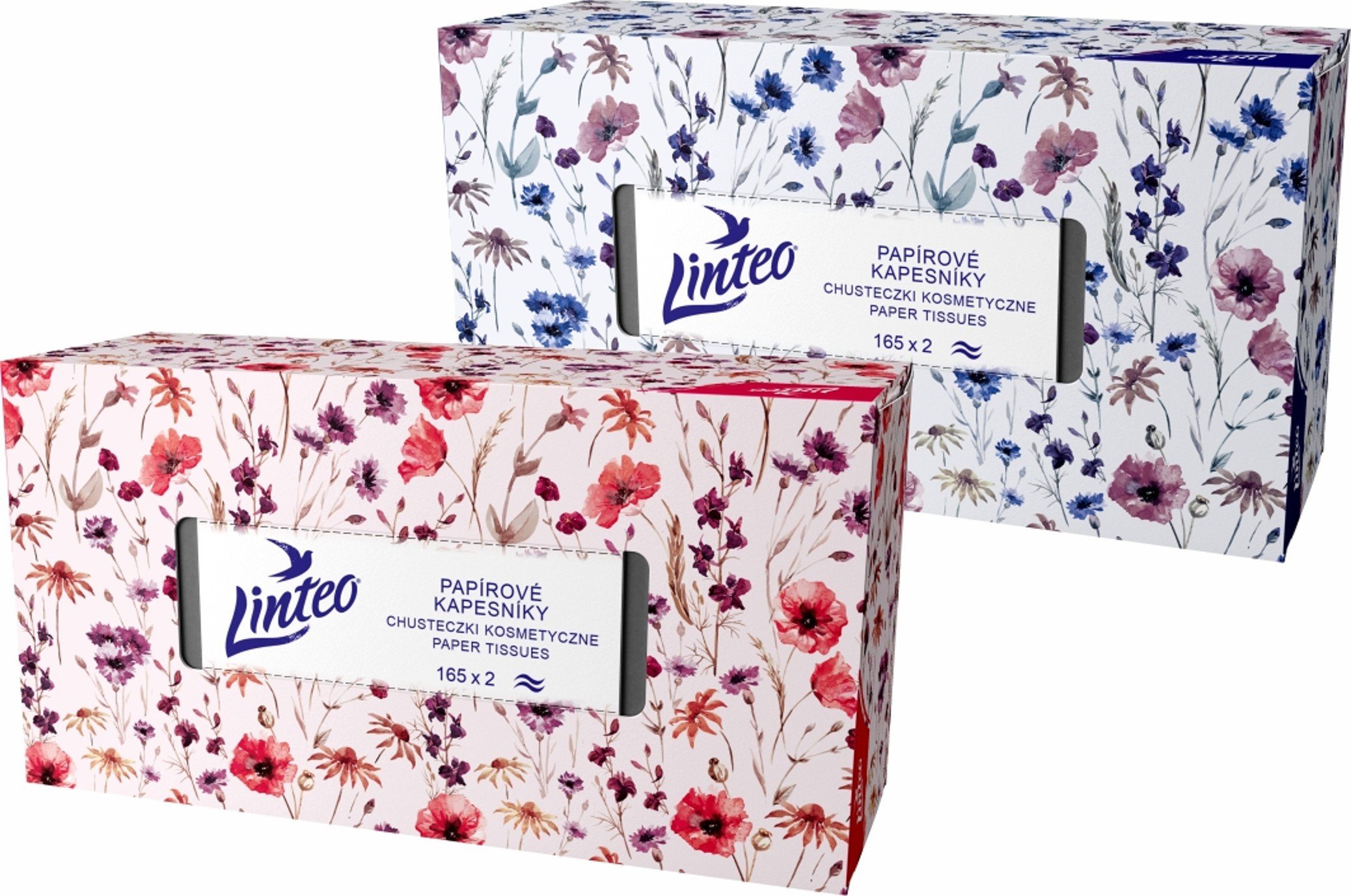 Pap.kap. Linteo 2vrstvé krabička 165ks