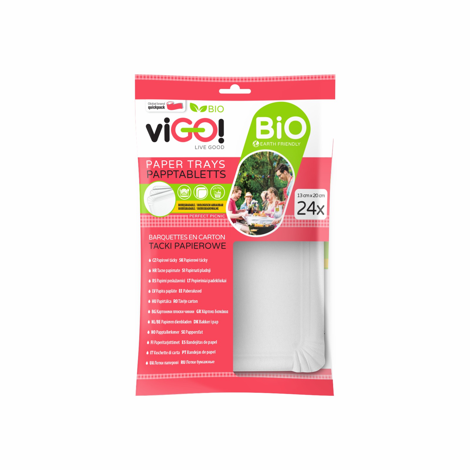 Vigo tácky papírové 13,5x20cm 24ks,Q064