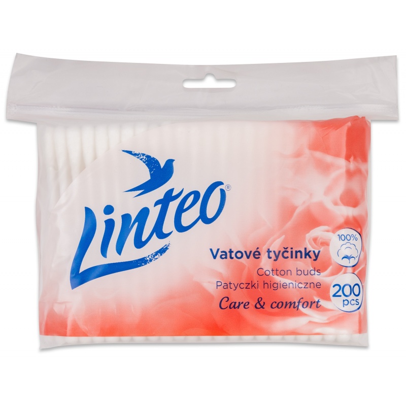 *Vatové tyčinky Linteo 200 ks sáček