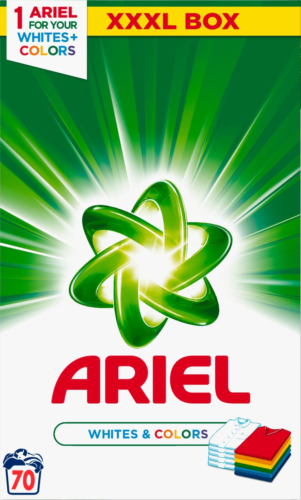 *Ariel 5,25kg 70dávek Whites&Colors