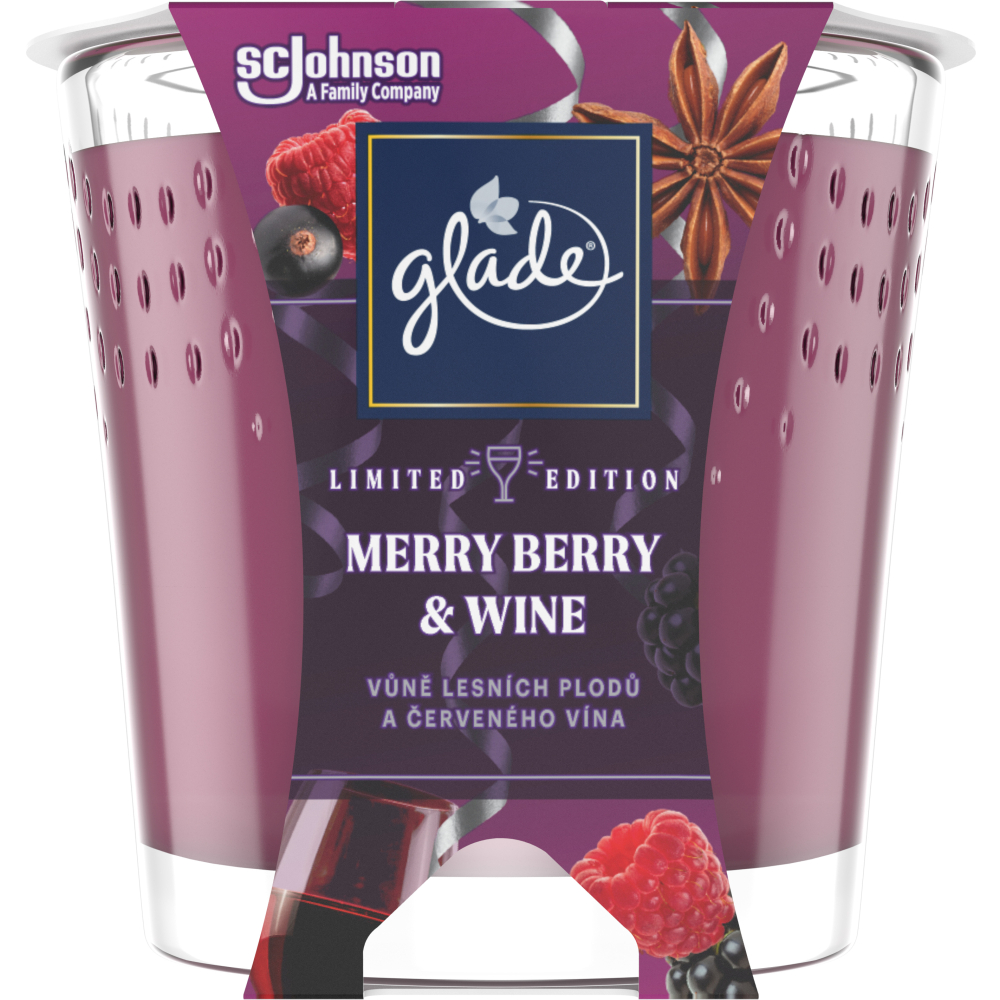 Glade svíčka Berry&Wine 129g