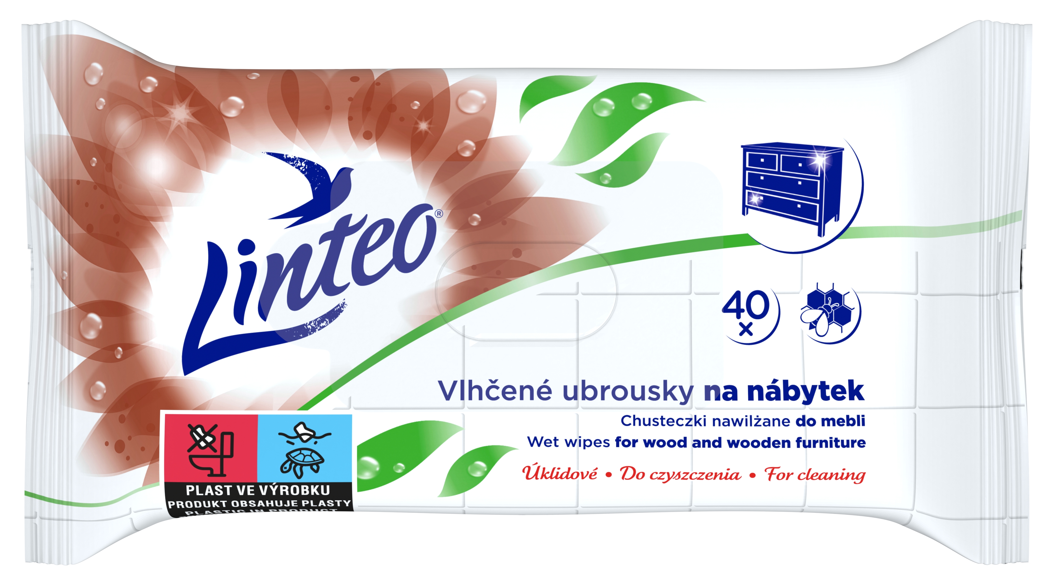 Vlhčené ubr. Linteo na nábytek 40ks  25811
