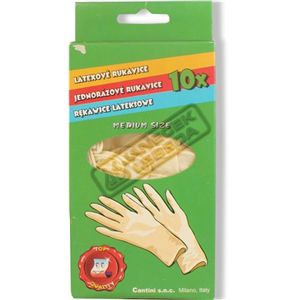 *Rukavice latex 10 ks střední