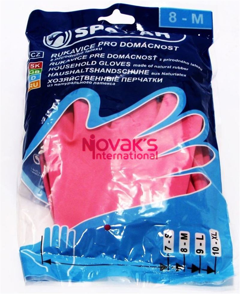 *Rukavice gumové Semišované 8/M