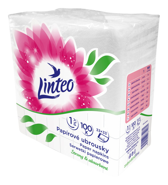 Ubrousky Linteo 33x33cm 1-vrstvé 100ks