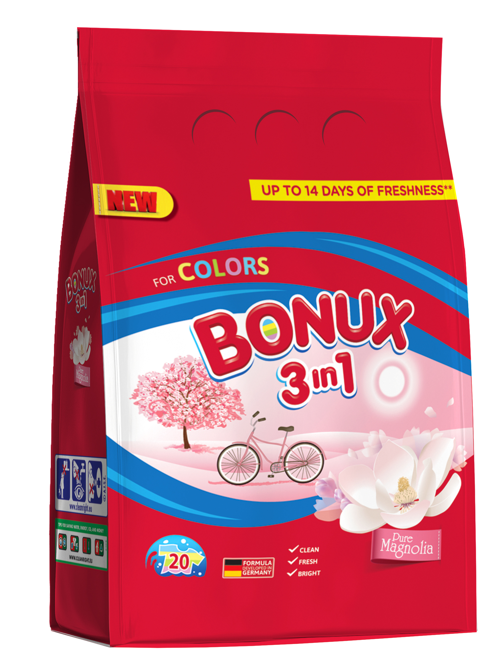 Bonux 1,5kg 20dávek Color Magnolia