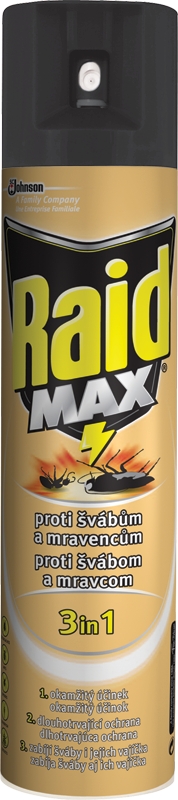 Raid proti lezoucímu hmyzu Max 3v1 400ml/Č