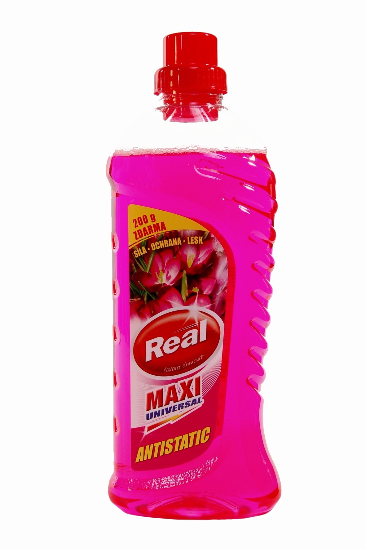 Real Maxi Úklid Antistatic 1l Květy - růžový