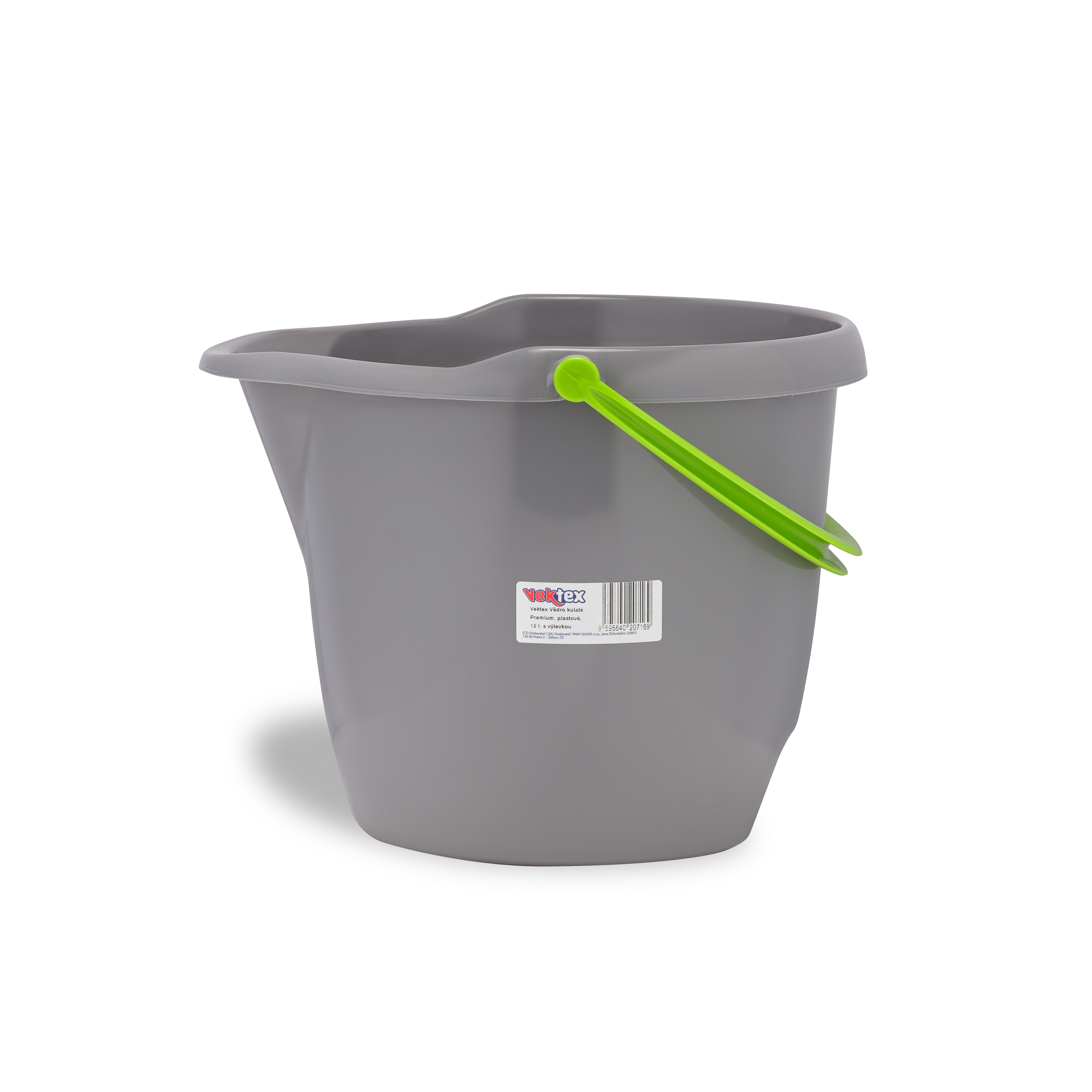Vědro kulaté 12L s výlevkou a úchopem 20716