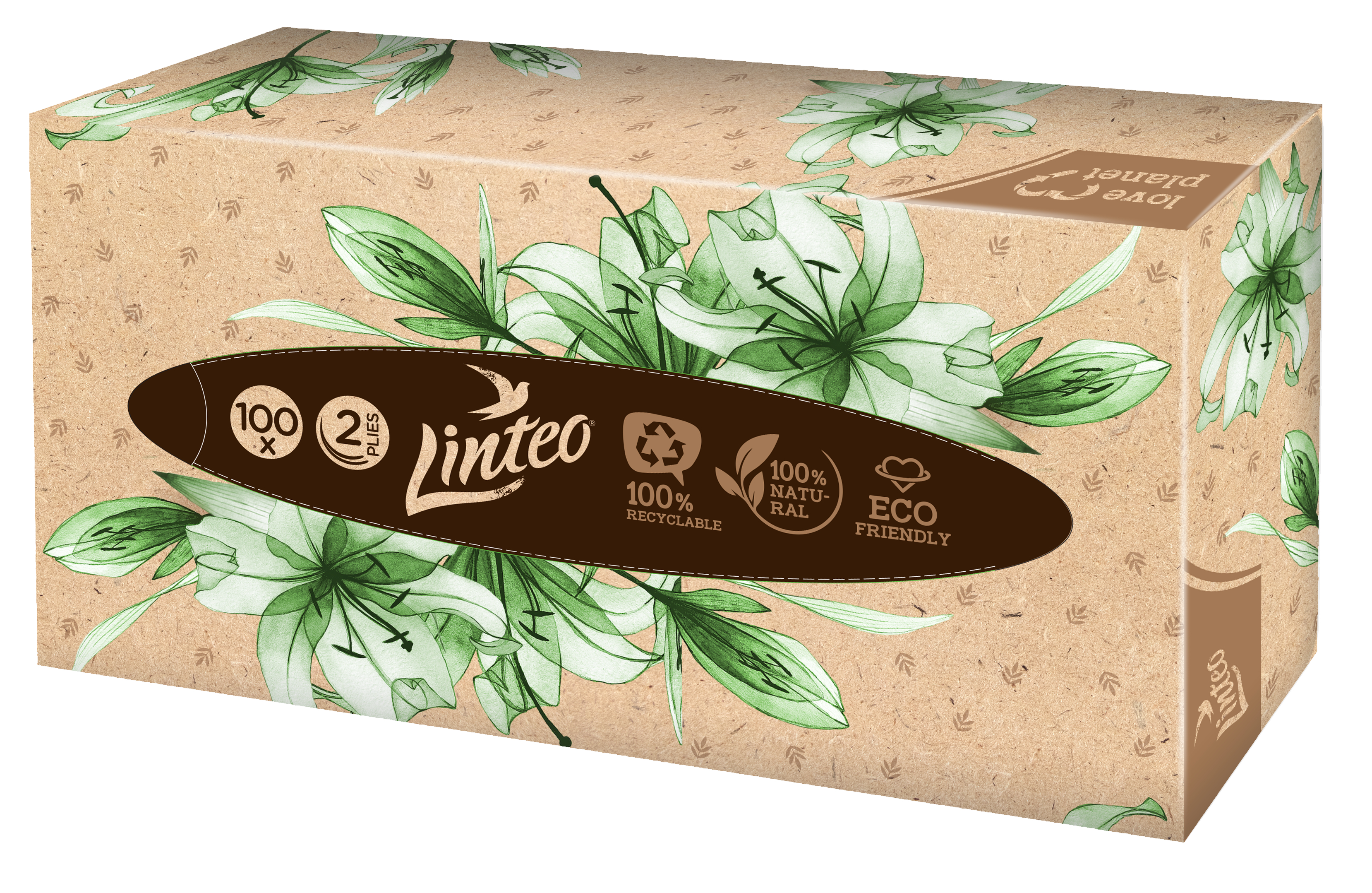 Pap.kap. Linteo 2vrstvé krabička 100ks  3003