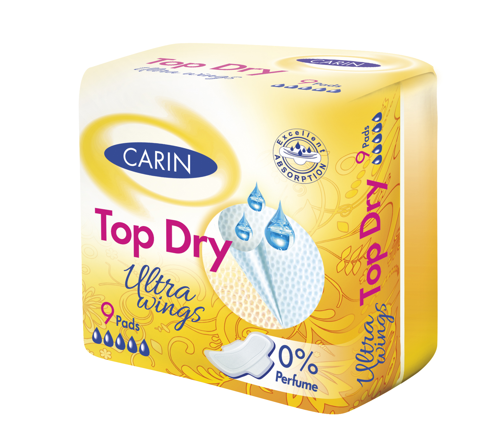 Vložky Carin Ultra Wings Top Dry 9ks
