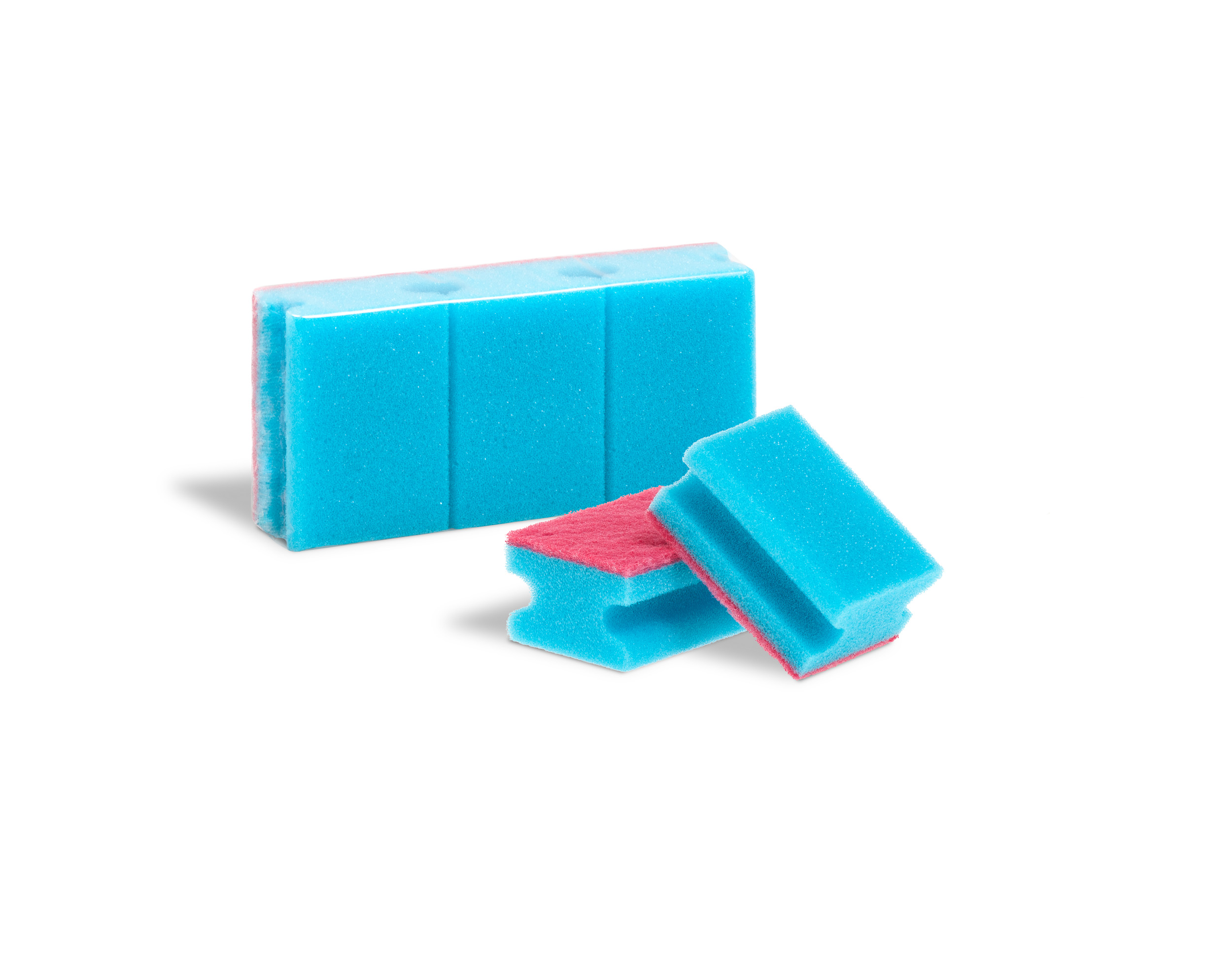 Houbičky na nádobí profil 3ks MODRÉ 20148