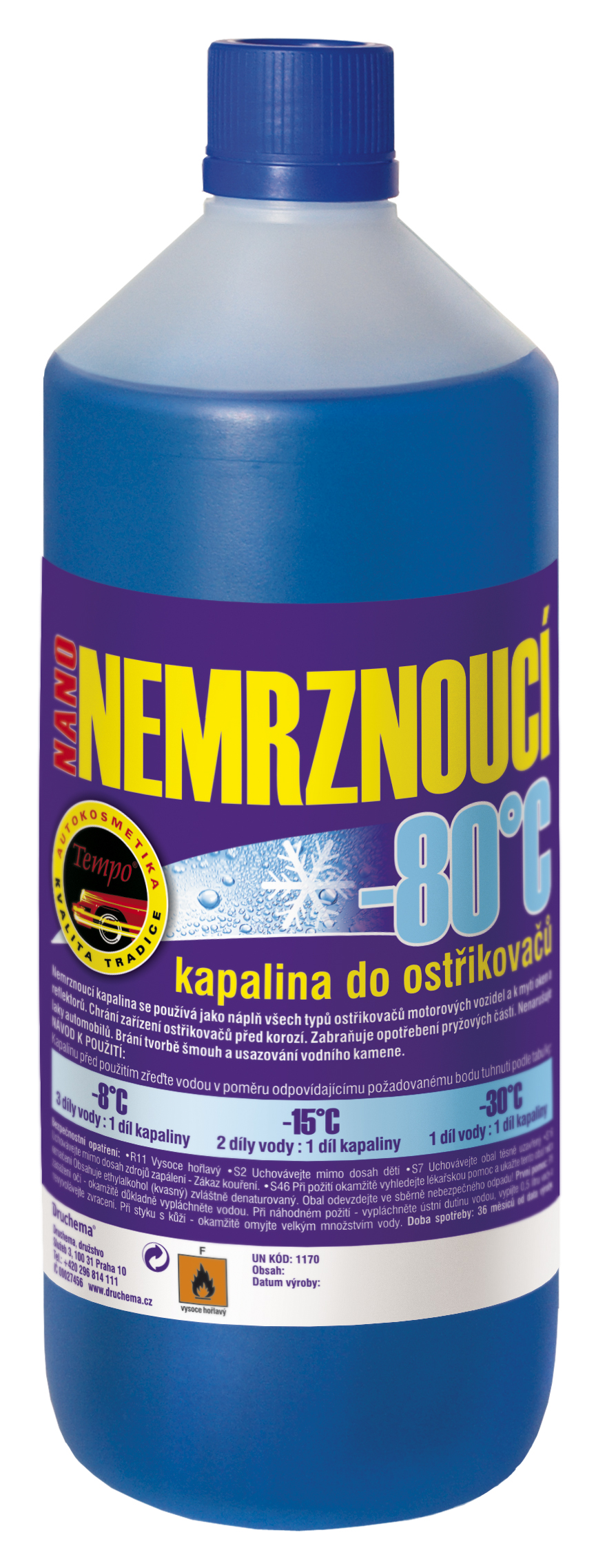 Tempo Nano kapalina do ostřikovačů -80°C 1l