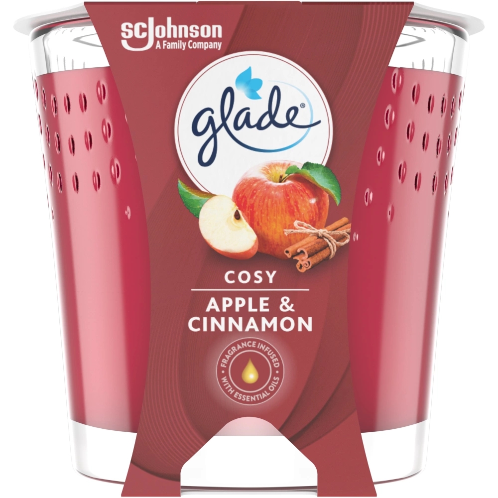Glade svíčka Cosy Apple & Cinnamon 129g