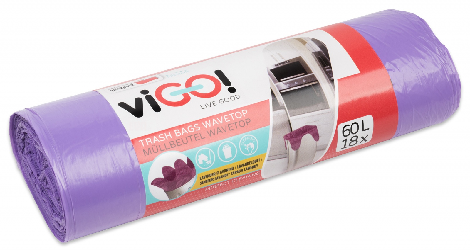 Vigo pytle s uchy 60l/18ks,Q258, s vůní levandule
