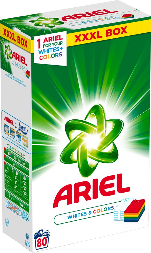 Ariel 6kg  80dávek Bílé + barevné