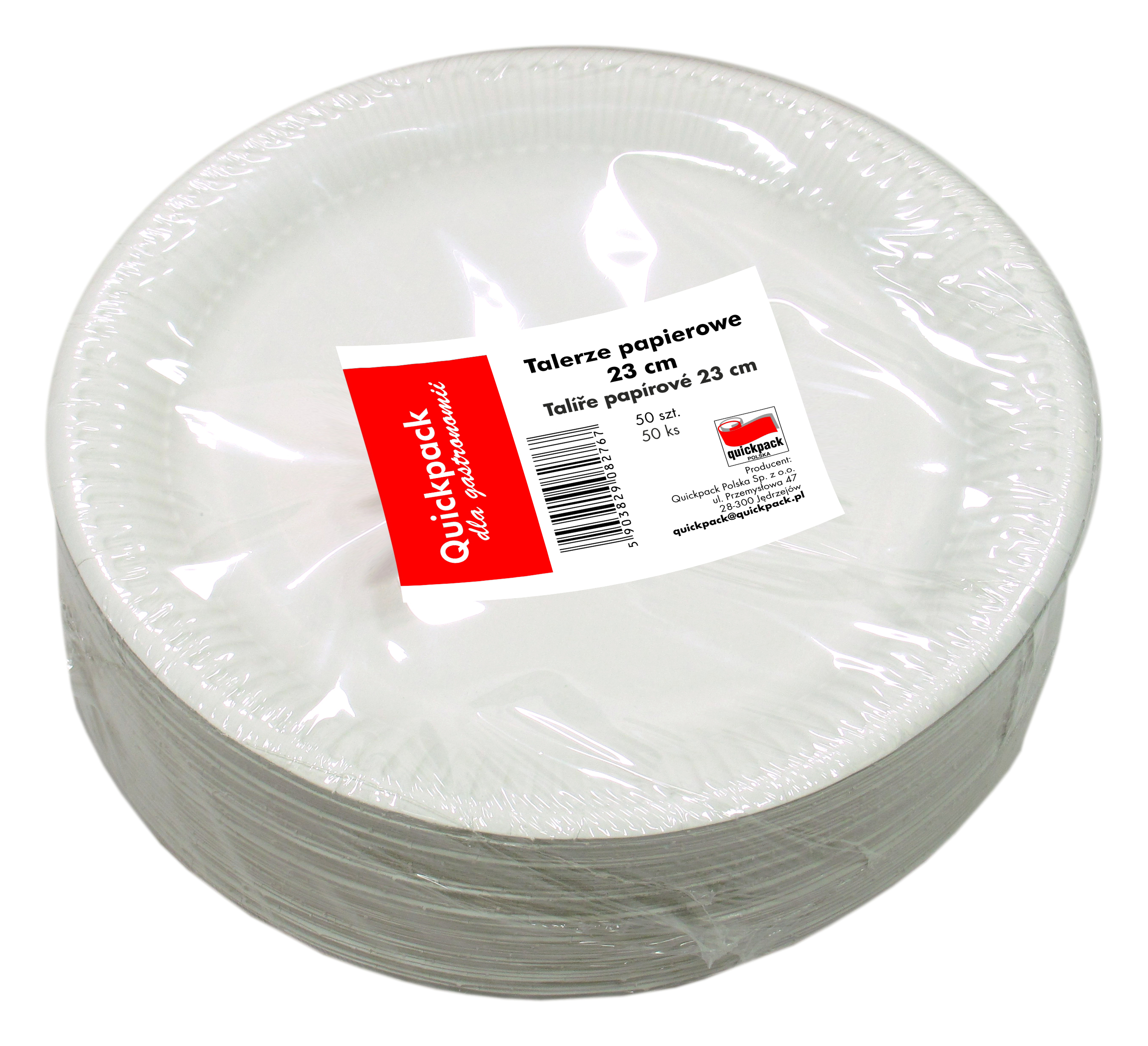 *Talíře papírové Q150, 23 cm, 50 ks