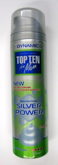 TOP TEN pěna na holení 250ml Silver