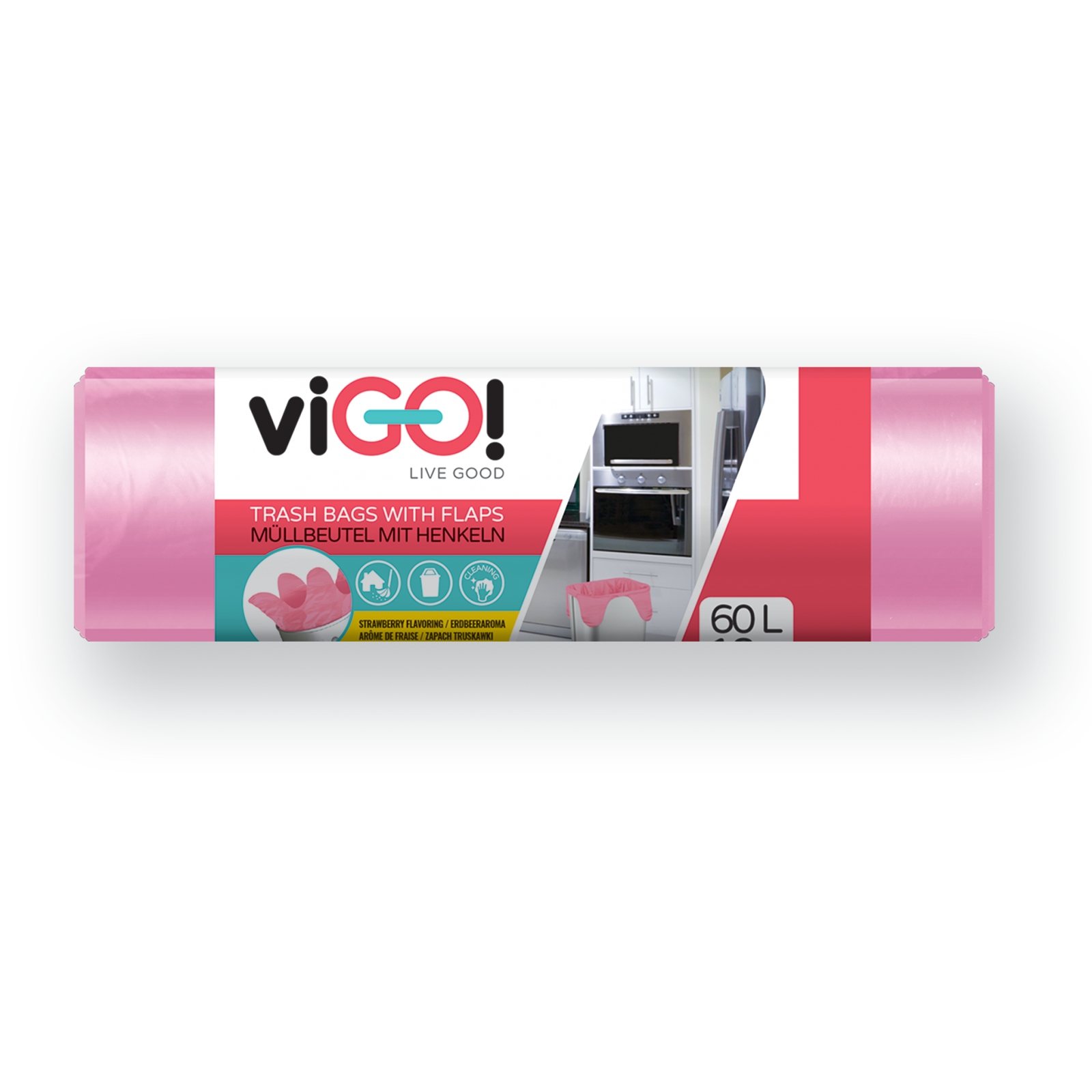 Vigo pytle s uchy 60l/18ks,Q260, s vůní jahod 60x77cm