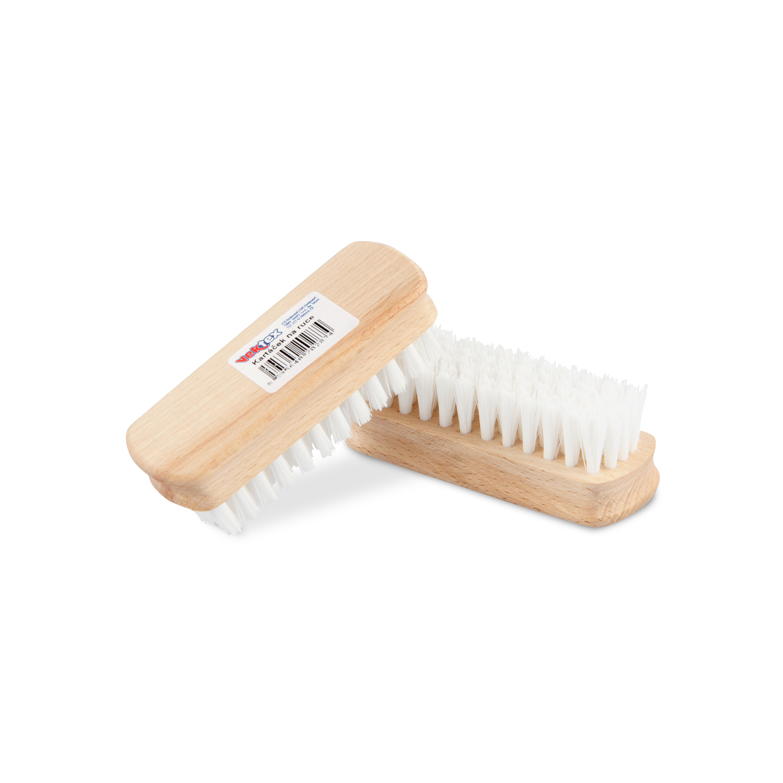 *Kartáček na ruce dřevěný jednostr. Vektex (bílé štětiny)