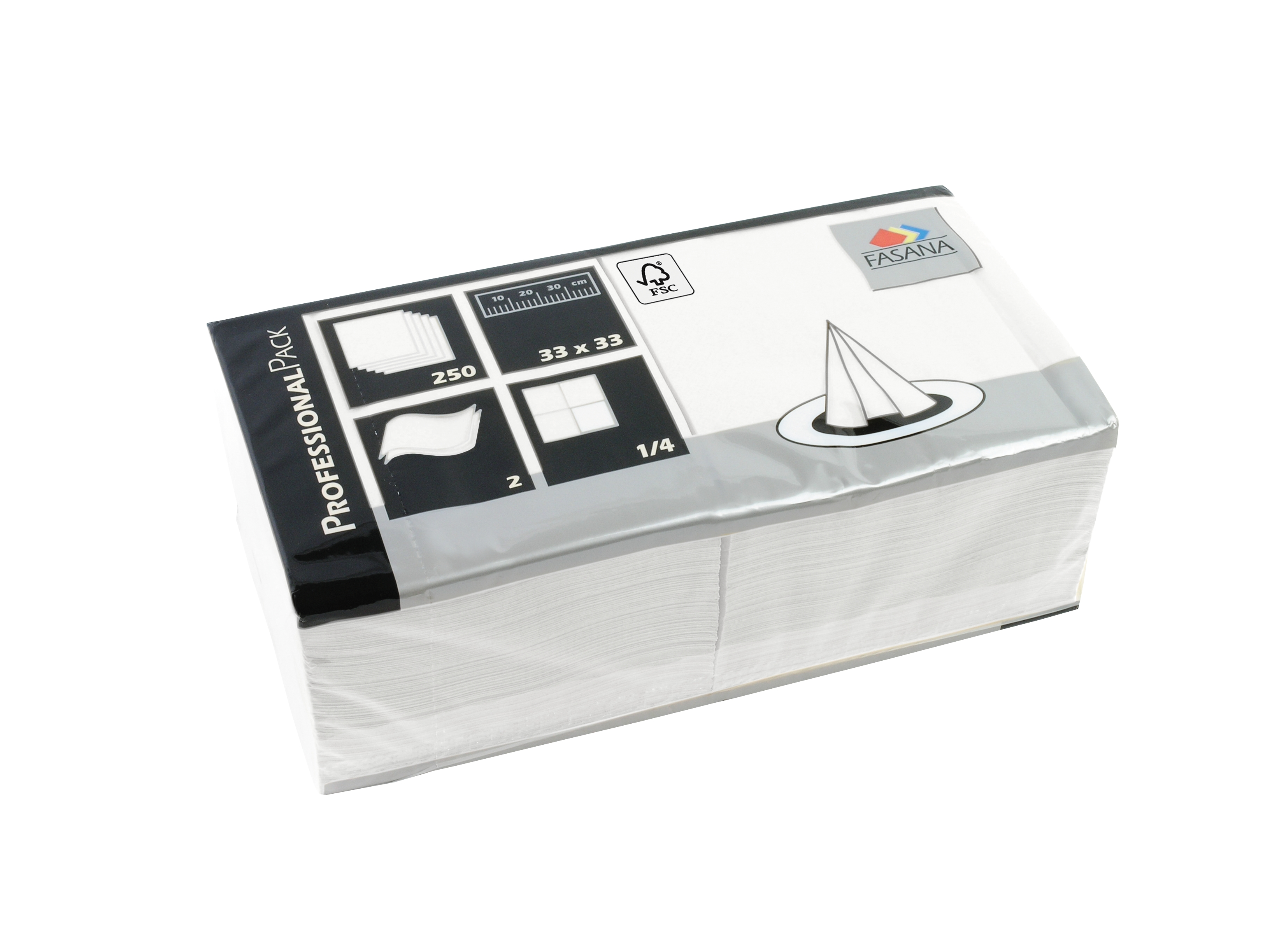 *Ubrousky Fasana 33x33 97419 Bílé 250ks