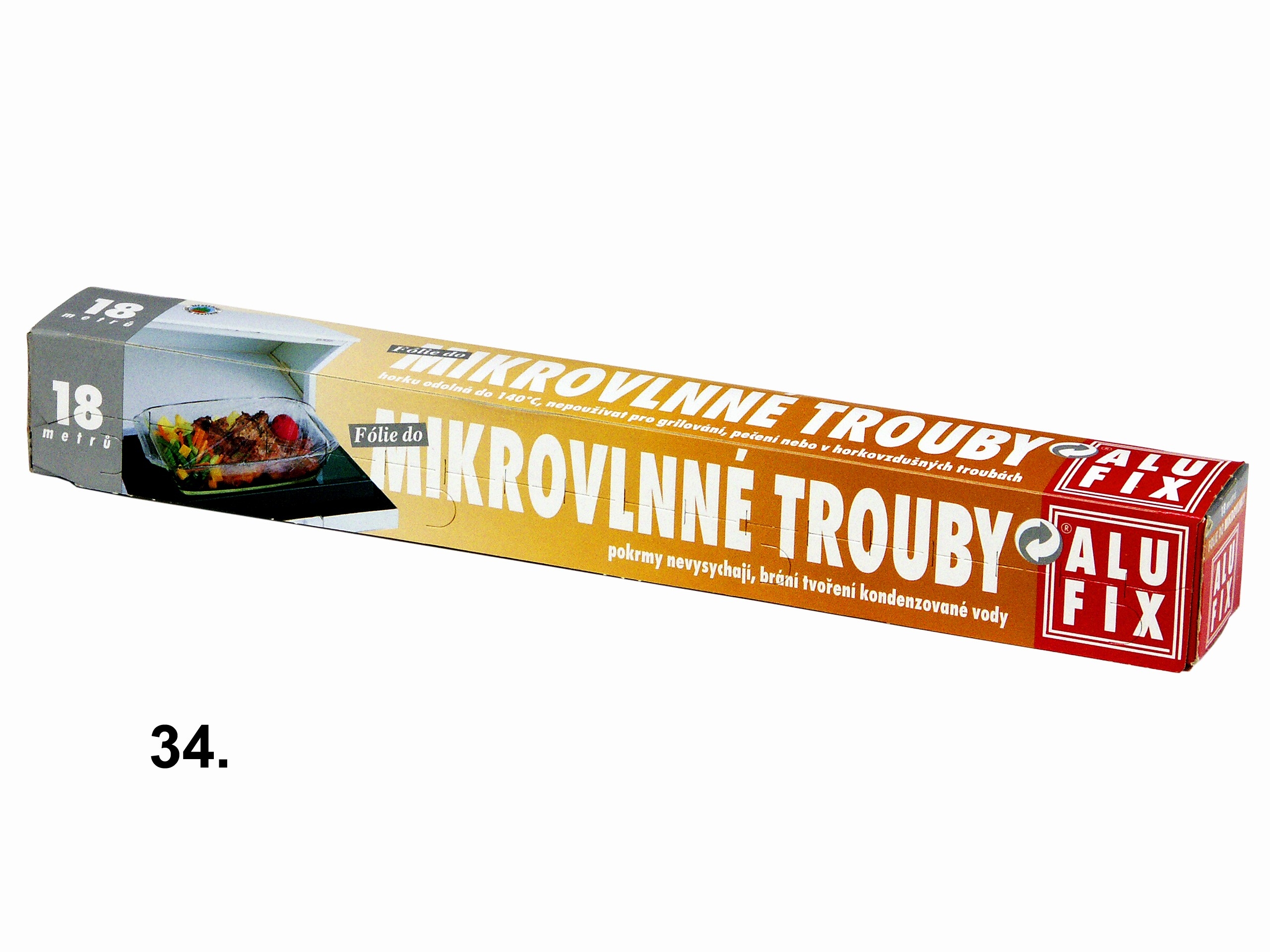 Folie do mikrovl.trouby  Alufix 18m, 9µm