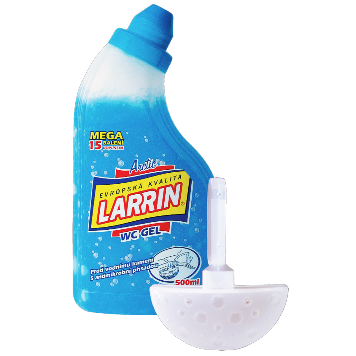 Larrin WC 500ml gel Arctic-modrý+košík