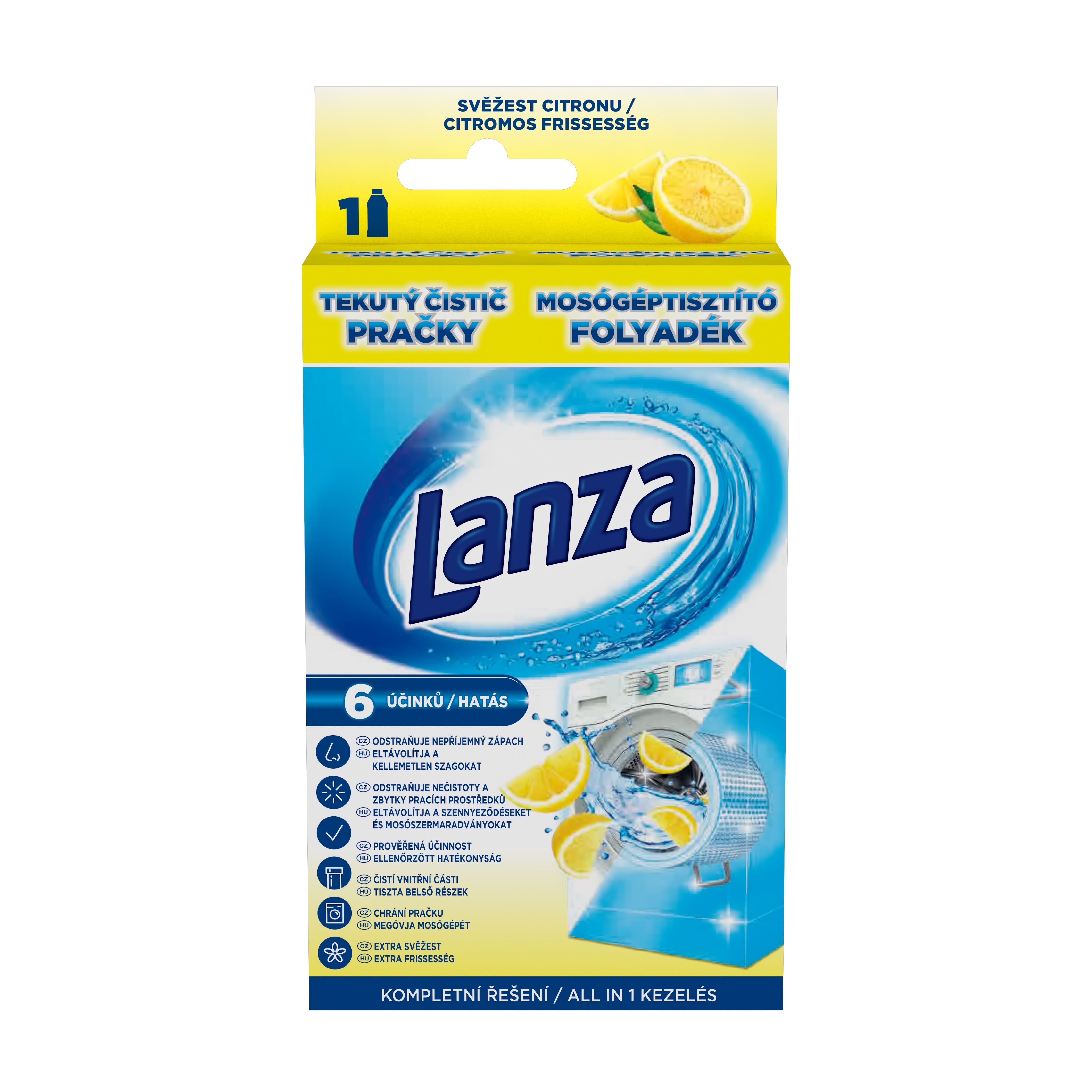 Lanza tekutý čistič pračky 250ml Citron