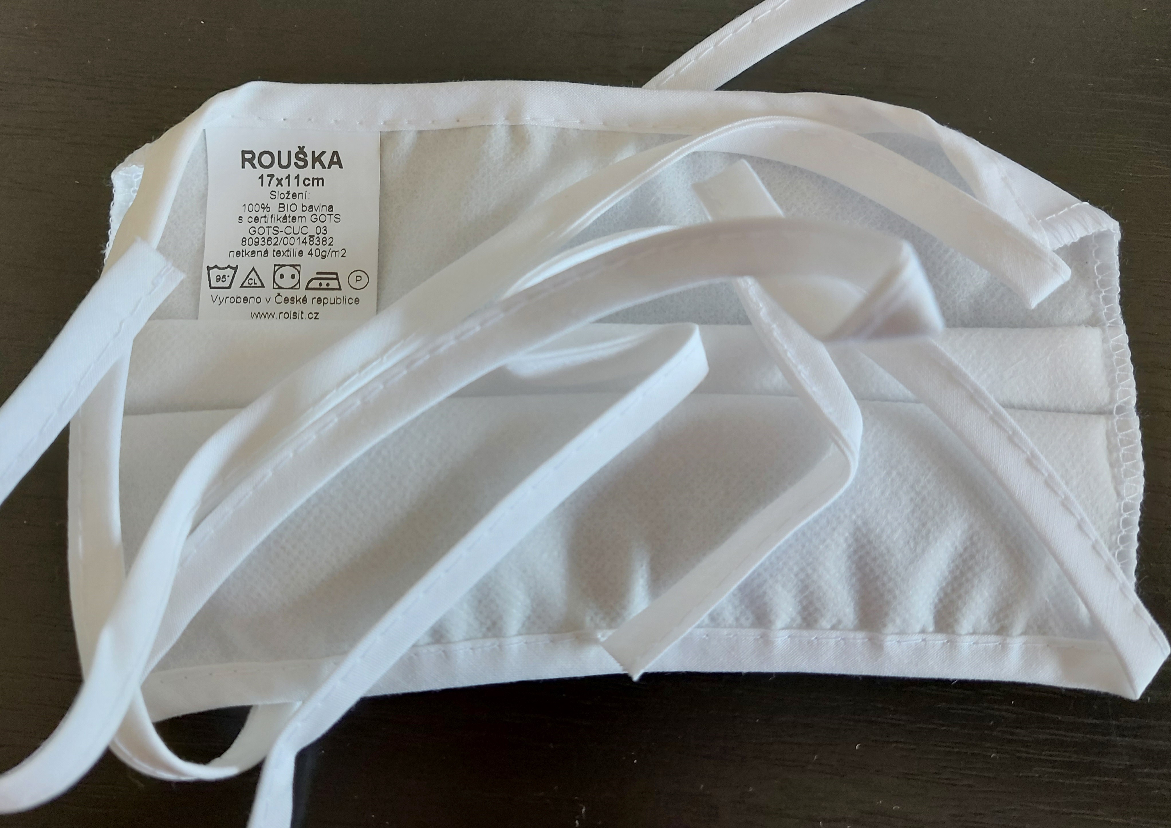 Rouška ochranná 100% BIO bavlna