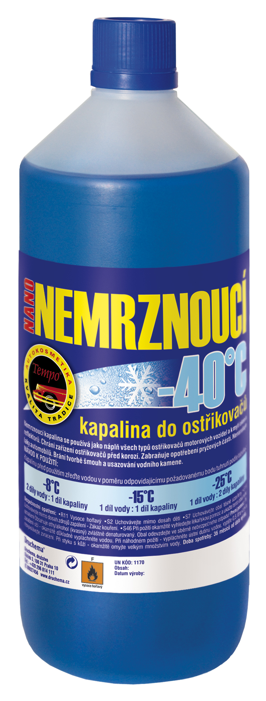 *Tempo Nano kapalina do ostřikovačů -40°C 1l