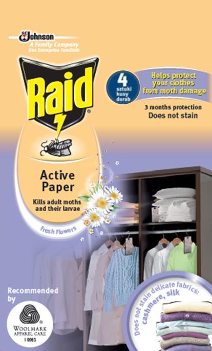 Raid Active proti mol. Čerstvé květy 4ks