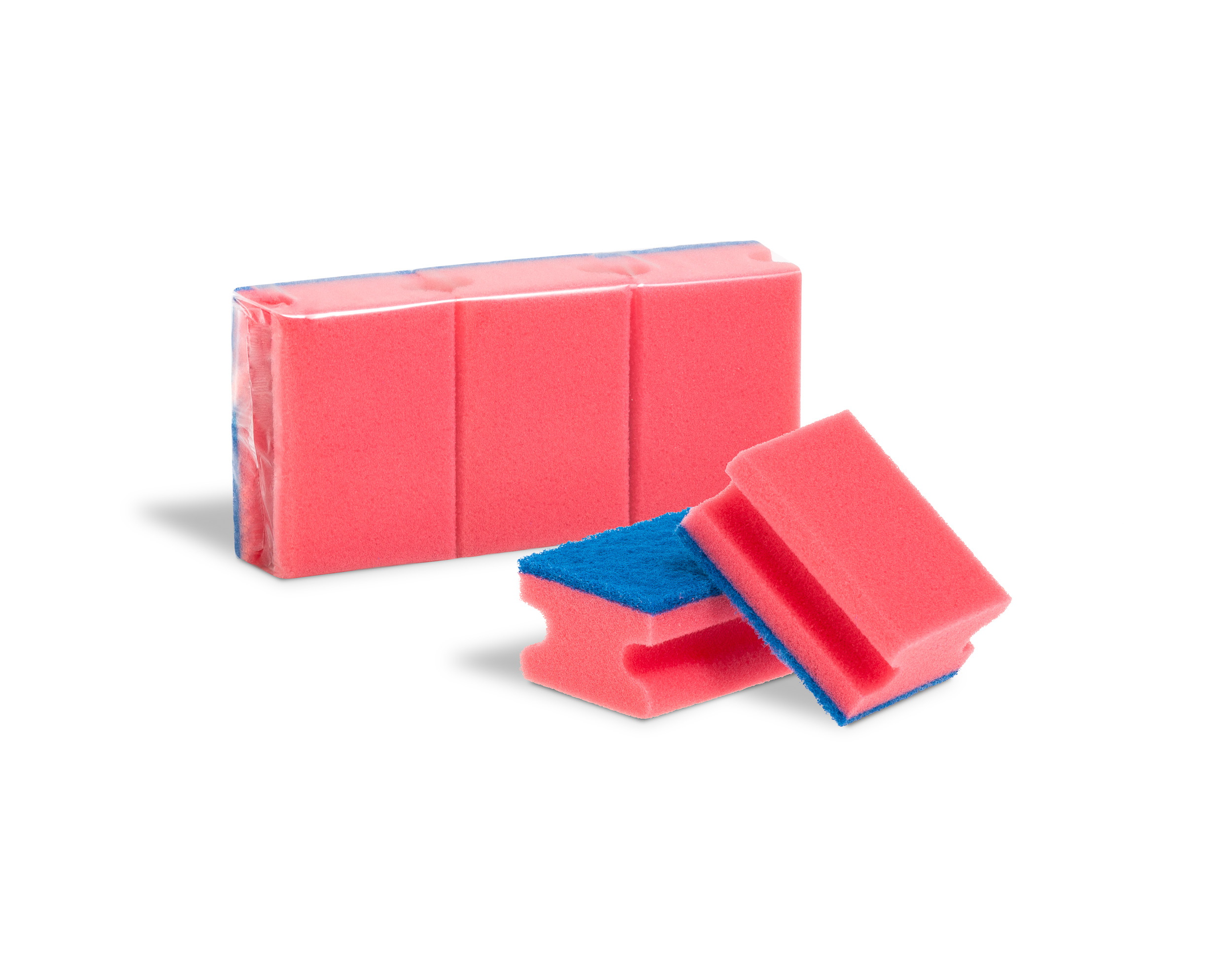 Houbičky na nádobí profil 3ks RŮŽOVÉ