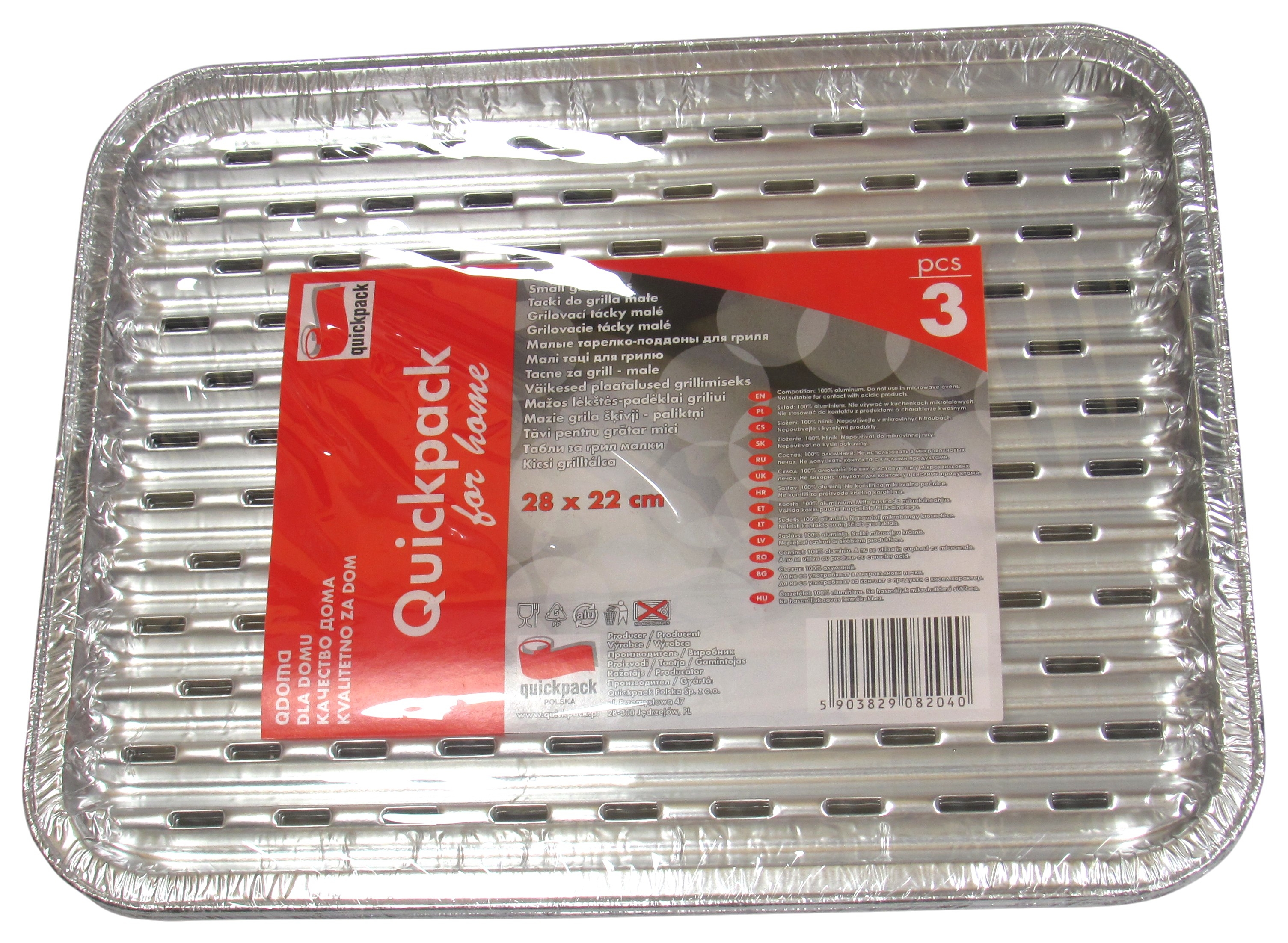 Grilovací misky Q114 malé 28x22cm 3ks