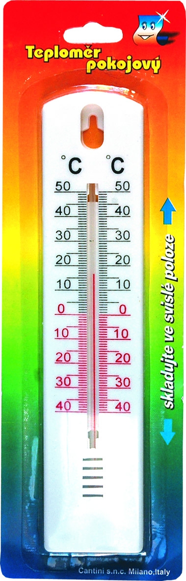 *Teploměr plastový bílý 20cm