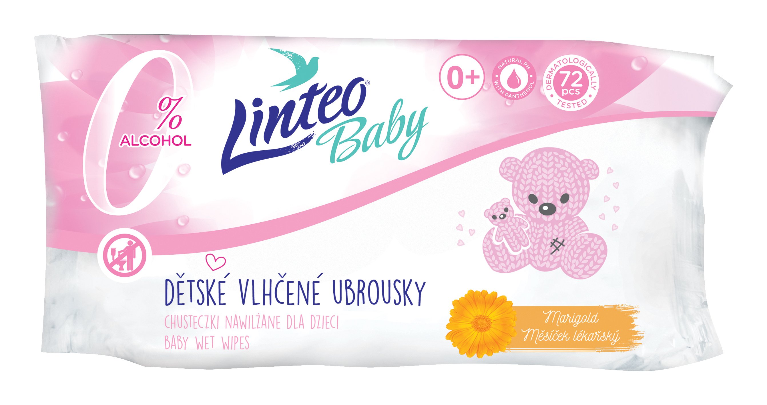 Linteo Baby vlhčené ubrousky dětské 72ks