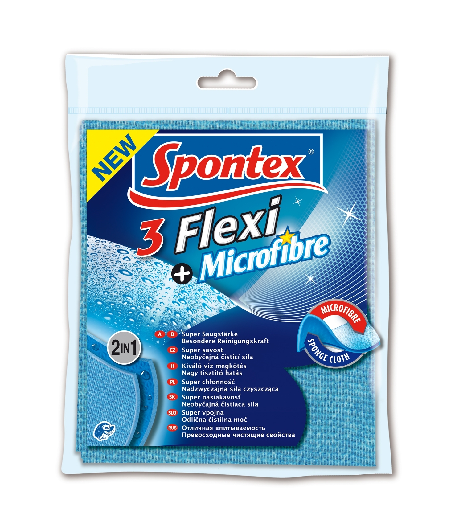 Houbová utěrka 2v1 mikrovl. Spontex 3ks